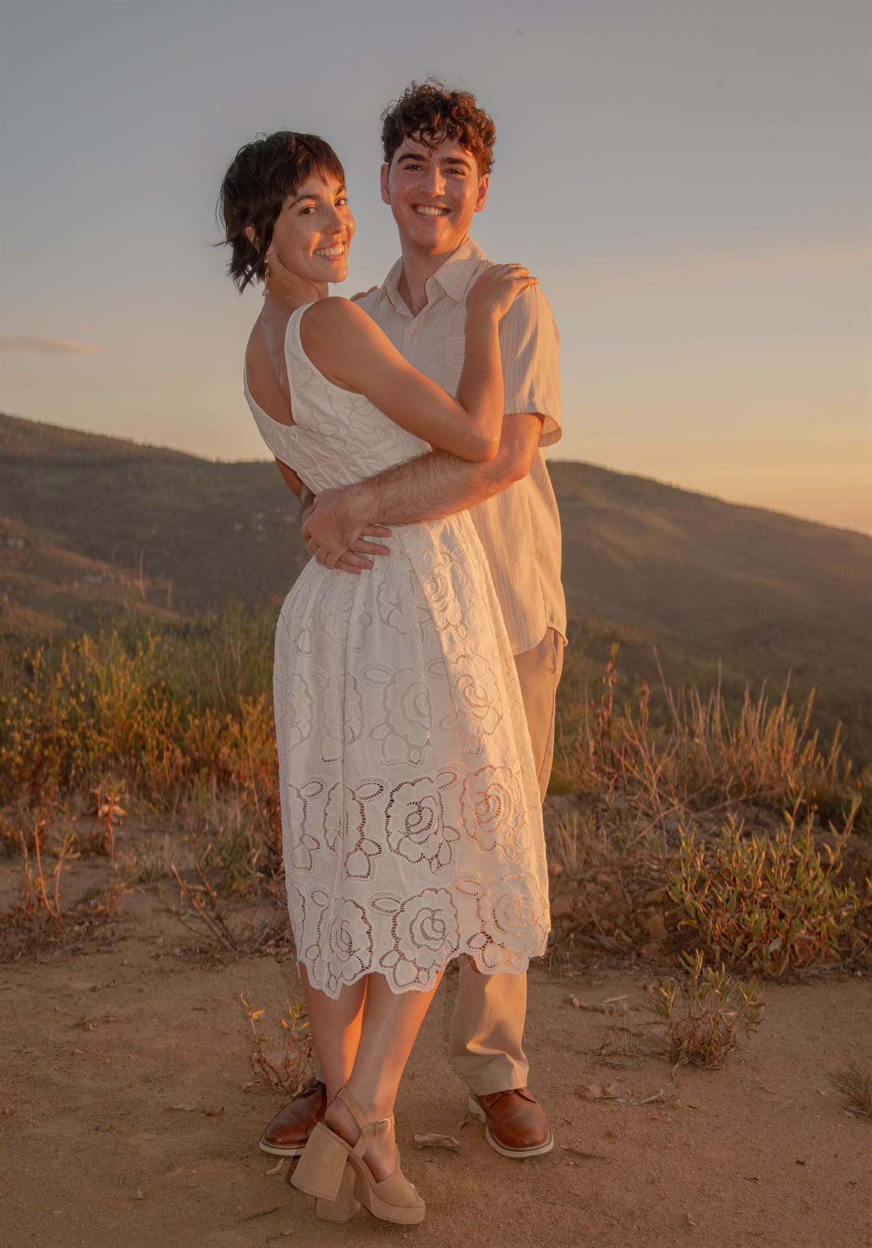 Lisa and Ezra in the hills above Julian